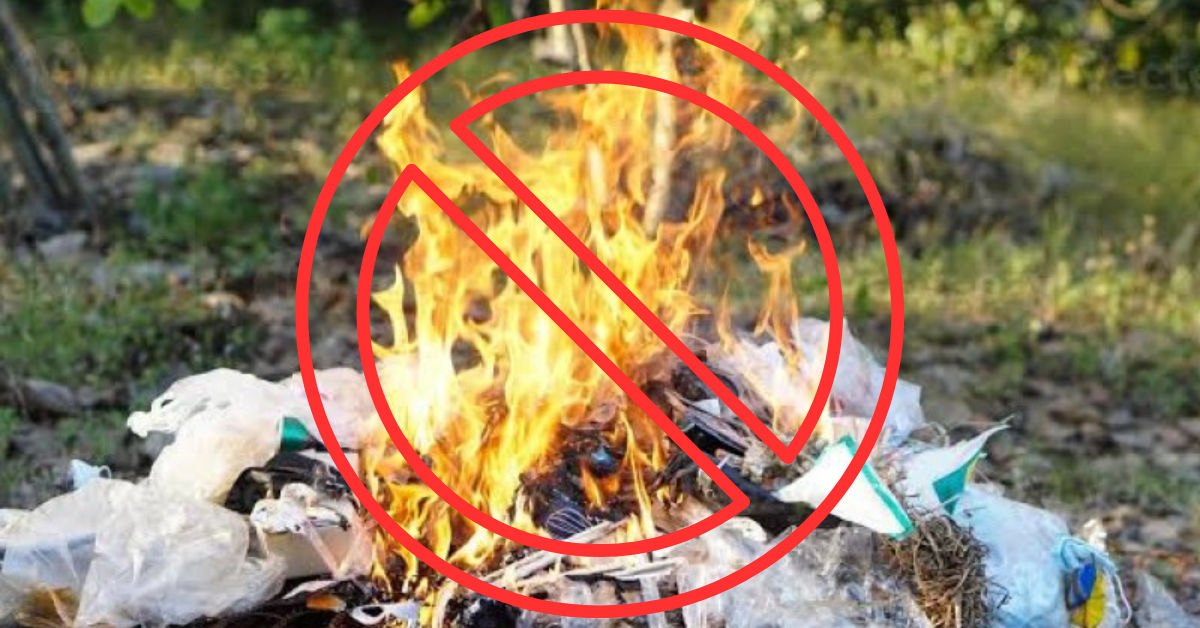 prohíbe la quema de basura y pastizales por seguridad